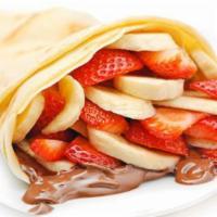 Tuttie Fruittie · Nutella, strawberry, banana.
