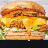 Flying Buffalo Chicken Sandwich · What could be better than breaded fried chicken smothered in buffalo sauce? With mayo, lettu...