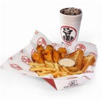 6 Wing Meal · 6 wings, your choice of wing flavor and 1 dipping sauce. Served with Texas toast a side and ...