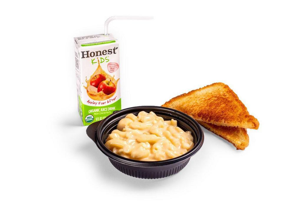 Kids Mac · Kid's Mac & Cheese served with Texas Toast and a drink.