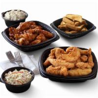 Tailgate Pack · 12 Tenders, 10 Wings, 2 Large Sides (Choose Mac & Cheese, Coleslaw, Ranch Chips or Potato Sa...