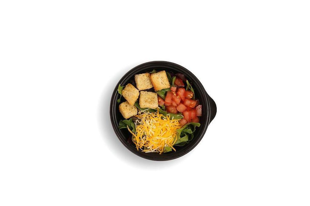 Side Salad · Lettuce, tomato, carrots, croutons, cheddar cheese, and your choice of dressing.