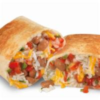 Bean, Rice & Cheese Burrito · Refried beans, rice, cheese and salsa rolled up in a grilled flour tortilla. .