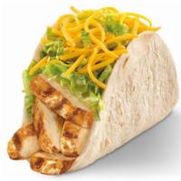Chicken Soft Taco · Grilled chicken, shredded cheese and shredded lettuce in a flour tortilla. .