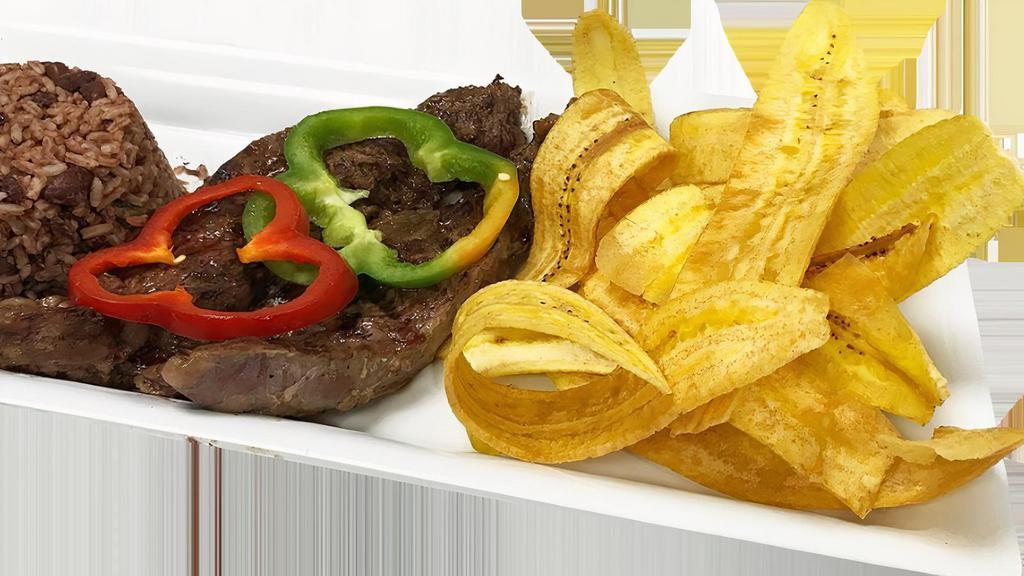 Carne Asada · Charbroiled steak seasoned Nicaraguan style.