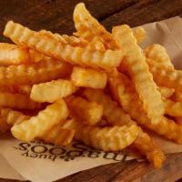 Crinkle-Cut Fries, Large · Original crinkle cut fries, crisp and golden brown. Lightly seasoned with Magoo's seasoning.