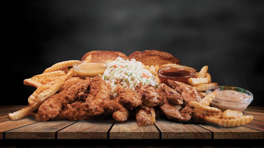 20 Piece Family Meal · 20 tenders, two large sides, four Texas Toast and four Magoo’s Dips