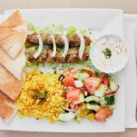 Kofta Kebab · Halal. Ground beef kebab seasoned with parsley, onion and our house spice blend, grilled ove...