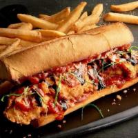 Mandrino’S Famous Chicken Parm Sub · A classic, only better, we batter and lightly fry chicken tenders, cover them in flavorful m...