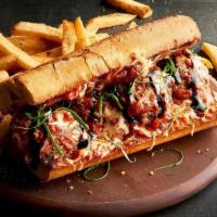 The Maestro’S Meatball Sub · Nobody makes a meatball sub like Mr. Mandrino. Our delicious meatballs made with beef, pork,...