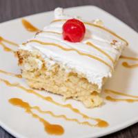 Tres Leches · Sponge Cake soaked in three kinds of milk