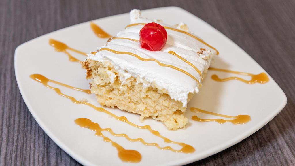 Tres Leches · Sponge Cake soaked in three kinds of milk