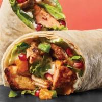 Salmon Blt Wrap · Salmon croquette, and bacon in a wrap with lettuce, tomatoes, teriyaki sauce and a Just Eat ...
