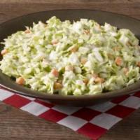 Coleslaw (Large) · Fresh cabbage made with our own secret, sweet slaw dressing recipe. Our coleslaw is made fre...