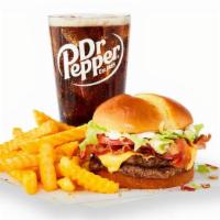 Big Bacon Combo · Two big, juicy, all-beef patties stacked with shredded lettuce, sliced tomato, American chee...