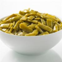 Green Beans · Savory, thick-cut green beans.