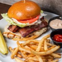 Grilled Chicken Club · Grilled chicken breast, applewood smoked bacon, vine-ripened tomato, hand-leafed lettuce, on...