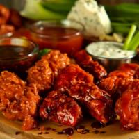 Boneless Wings  (25 Pcs) · Hand-breaded tossed in choice of sauce.