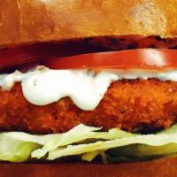 Buffalo Chicken Slider · Deep fried or grilled chicken sandwich topped with lettuce, blue cheese, and spicy buffalo s...