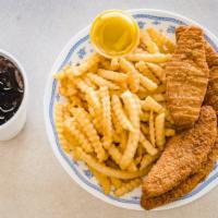 Chicken Tenders Combo · Includes French fries and drink.