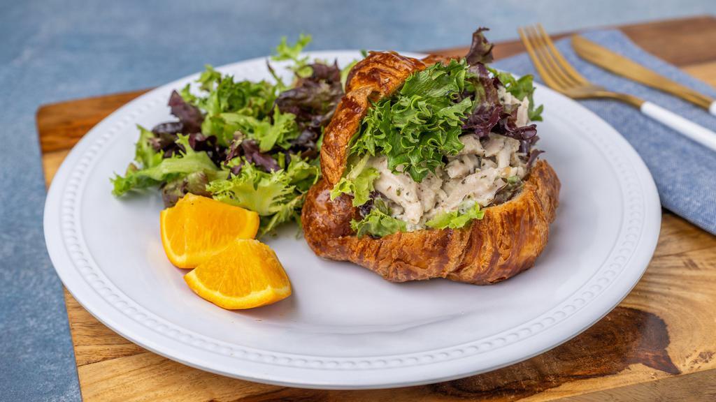 Chicken Salad Croissant · Chicken breast salad, celery, cranberries,and mixed green.