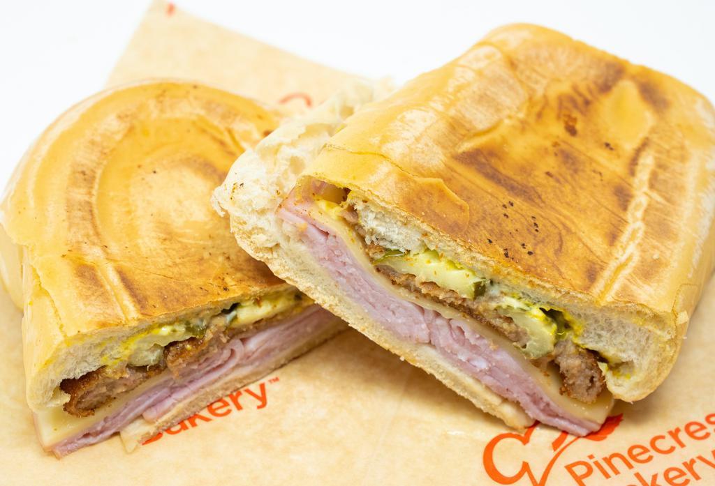 Croqueta Preparada · Cuban Sandwich with 3 Ham croqueta.
