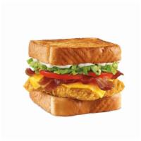 Chicken Club Toaster® · Cheese, Bacon, 100% white meat chicken, Mayo, Lettuce and Tomato on golden toast.