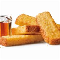 French Toast Sticks Combo · Thick, golden French toast sticks complete with maple-flavored syrup for dipping.