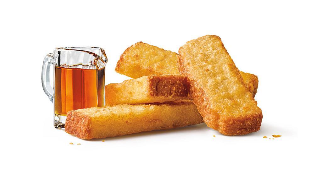 French Toast Sticks Combo · Thick, golden French toast sticks complete with maple-flavored syrup for dipping.