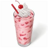 Strawberry Shake · Thick and creamy with real strawberries and a sweet strawberry flavor. Finished with whipped...