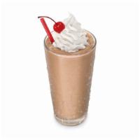 Chocolate Shake · Thick and creamy with a rich chocolate flavor. Finished with whipped topping and a cherry.