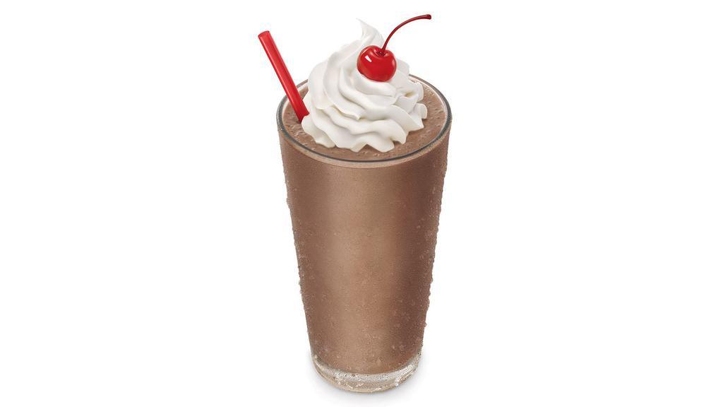 Hot Fudge Shake · Thick and creamy with rich hot fudge flavor. Finished with whipped topping and a cherry.