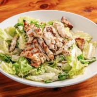 Chicken Caesar · grilled chicken · romaine lettuce · shaved Parmesan · croutons · cracked black pepper · Caes...