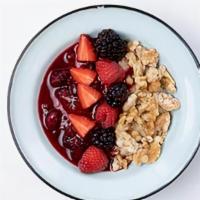 Berries In A Bowl · Mighty oats porridge + sweet berries + caramelized nuts + touch of honey