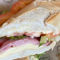 Ham & Cheese Sandwich · Lean Smoked Ham, slices of your choice of Cheese, served hot, Lettuce & Tomatoes, with Musta...