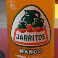 Jarritos De Mango · Jarrito de Mango elaborado a base de agua carbonatada, azucar, sabor natural. Hecho en Mexico