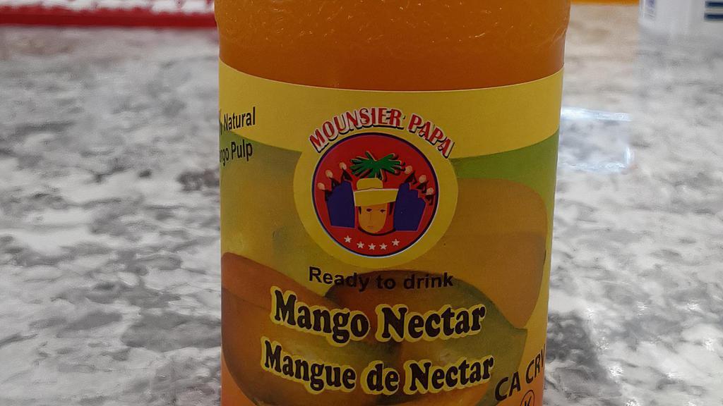 Nectar De Mango Botella · Mango Nectar, botella de vidrio de 250ml, elaborado con pulpa de mango natural, azucar, contiene acido citrico. No contiene preservantes ni colorantes. Ideal para cualquier hora del dia.