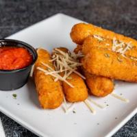 Mozzarella Sticks · 6 battered mozzarella sticks fried to perfection and served with marinara sauce.