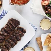 Grilled Beef Family Feast For 6 · Seasoned and chargrilled, and served with our homemade horseradish sauce. Includes a choice ...