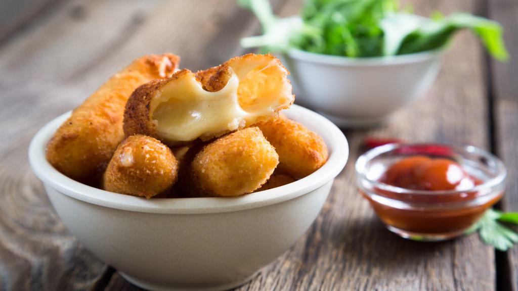 Cheese Sticks · Cheese sticks deep fried to golden-brown perfection.