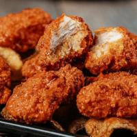 Boneless Wings · Boneless wings fried & smothered with your choice of Teriyaki, Chipotle, Buffalo or BBQ sauce.