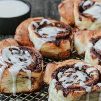 Party Pack Cinnamon Rolls (Take & Bake) · Six made-from-scratch cinnamon rolls with homemade icing.