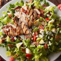 Anything & Everything Salad · All-natural, mesquite wood-grilled chicken served over crisp romaine lettuce, chopped bacon,...