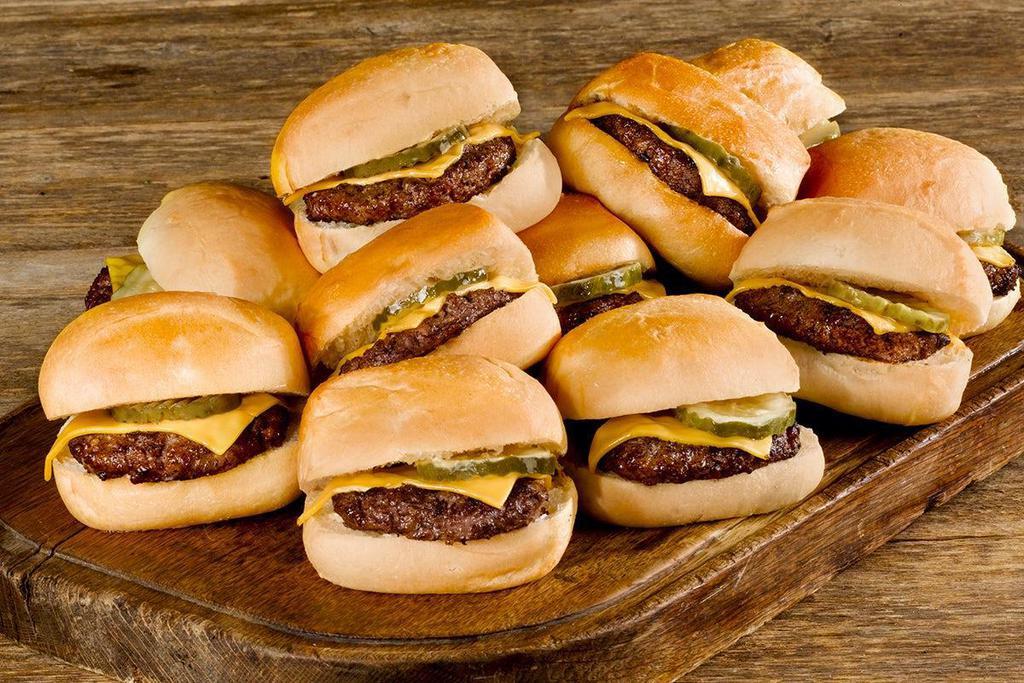 Party Pack Original Roadies®  · Twelve mini steakhouse burgers topped with American cheese and pickles on our signature yeast rolls. Serves 10-12..