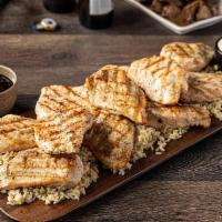 Party Pack Teriyaki-Glazed Chicken · All-natural, mesquite wood-grilled chicken breasts glazed with Teriyaki. Garnished with Road...