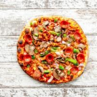 Build Your Own Big Ed Pizza · Dough, sauce, cheese and  toppings.