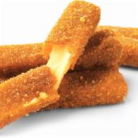 Mozzarella Sticks · 6 battered mozzarella sticks deep fried to golden-brown perfection.