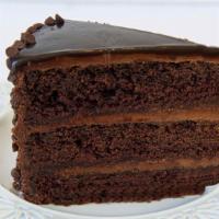 Layer (3) Chocolate Cake · Three incredibly rich and moist layers of chocolate cake topped with a creamy chocolate fros...