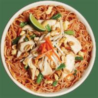 Citrus Pad Thai · Sweet tamarind citrus sauce, rice noodle, bean. sprout, carrot, scallion, lime, toasted pean...
