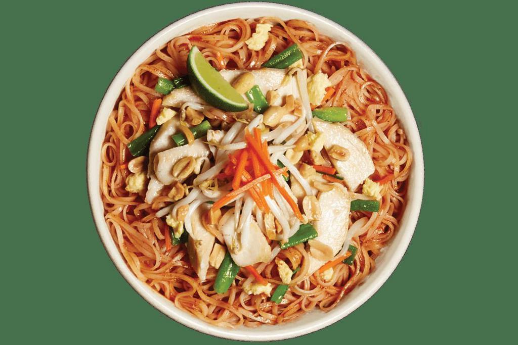 Citrus Pad Thai · Sweet tamarind citrus sauce, rice noodle, bean. sprout, carrot, scallion, lime, toasted peanut, egg.. Great with Thai tea.